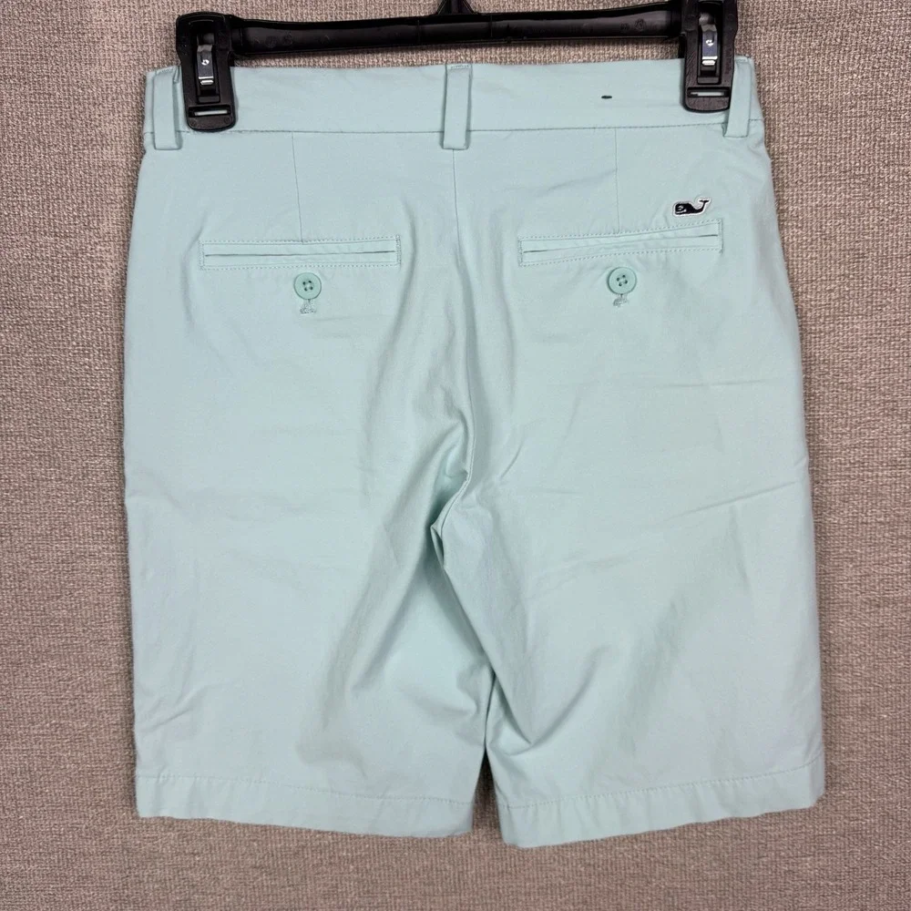 Vineyard Vines Boys Performance Shorts Size 12 Aqua Blue Stretch Chino